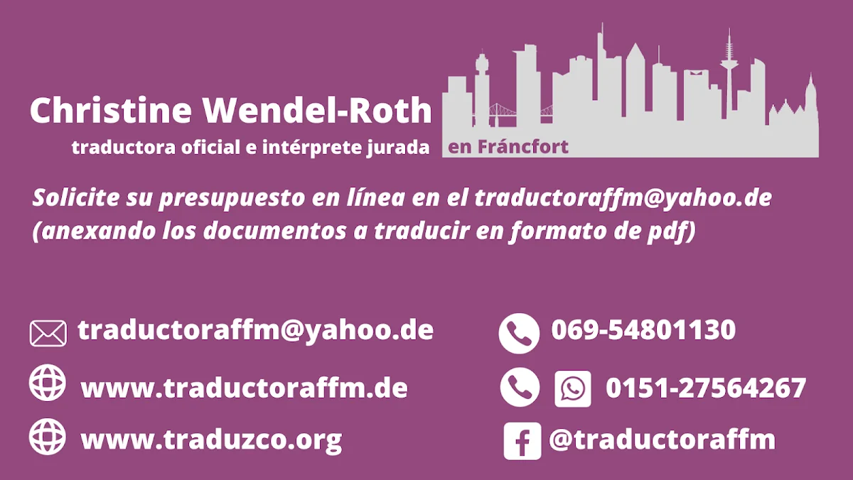 Christine Wendel-Roth, Übersetzerin Spanisch