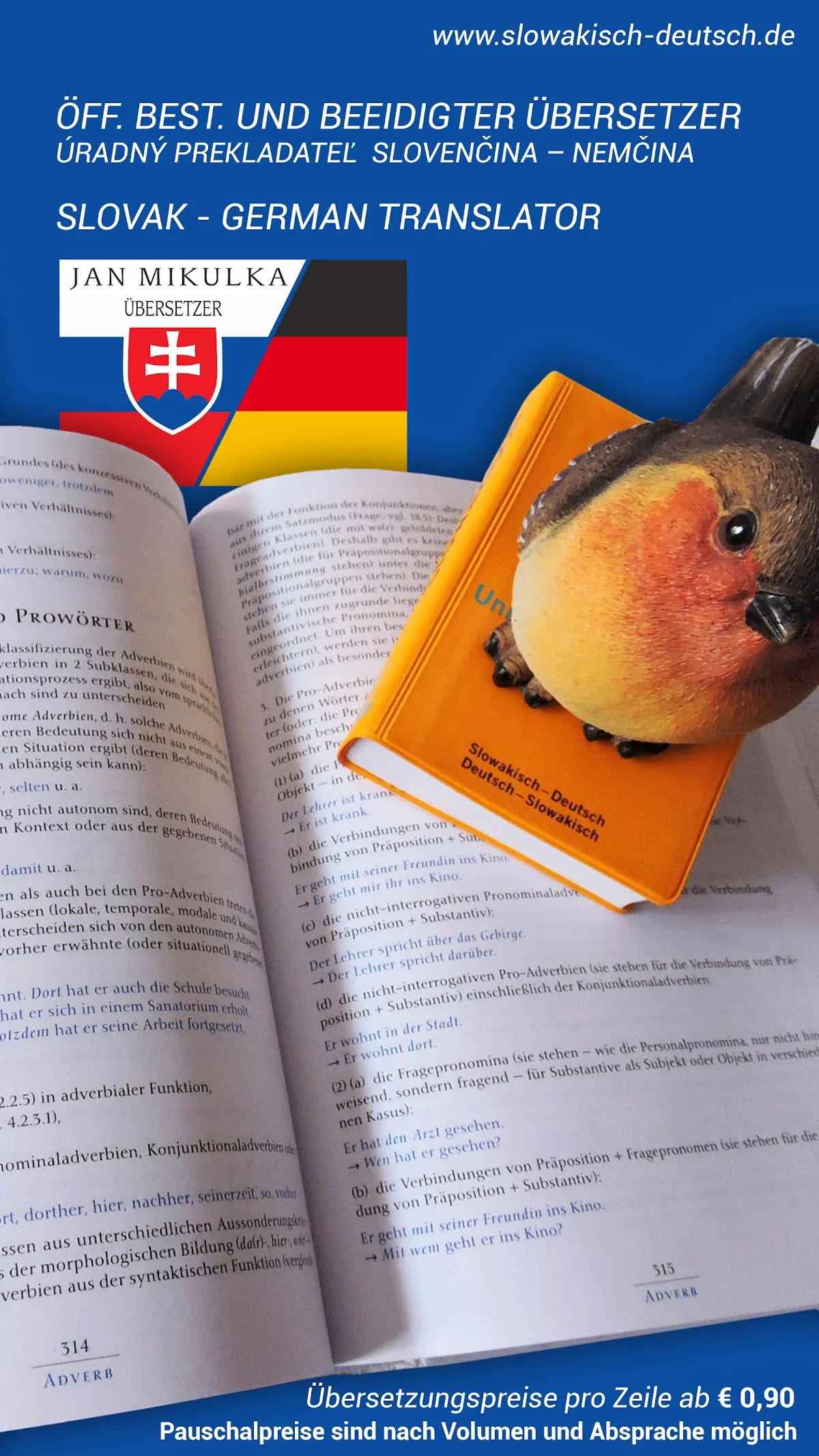 Jan Mikulka BEEIDIGTER ÜBERSETZER für SLOWAKISCH und DEUTSCH